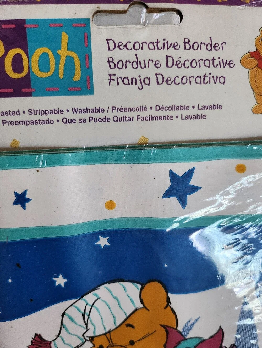 Disney Winnie the Pooh and Piglet bedtime prepasted wallpaper border by Sunworth